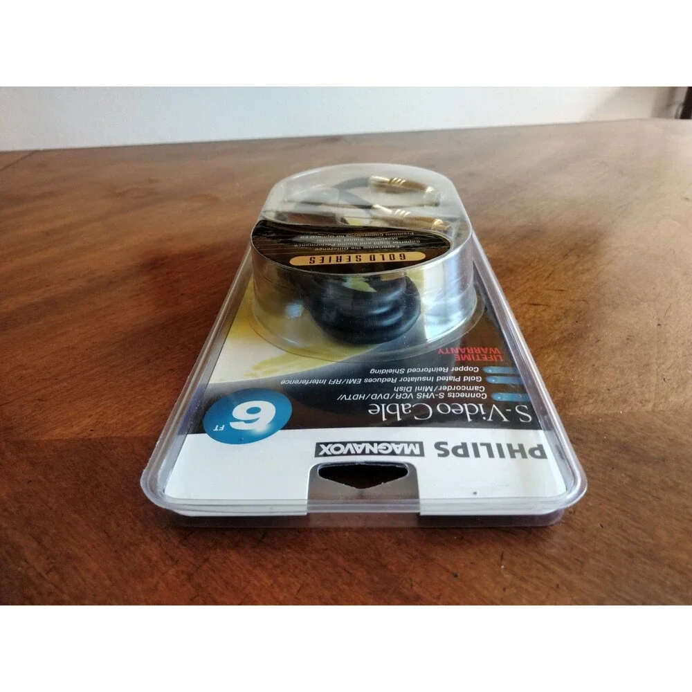 New Phillips Magnavox S-Video Cable 6' 24K Gold Plated Series - M62791 VTG NOS